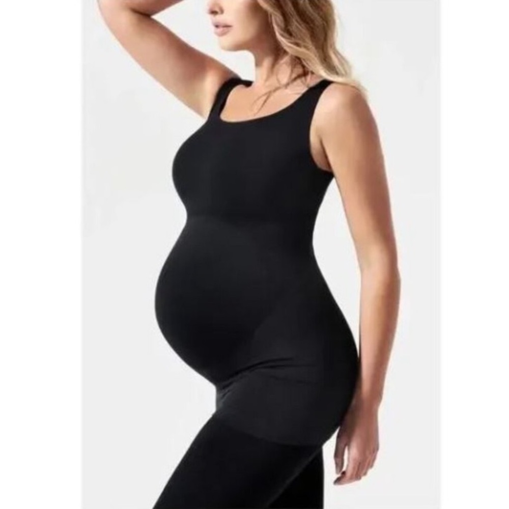 Blanqi black everyday maternity belly support tank top womens L